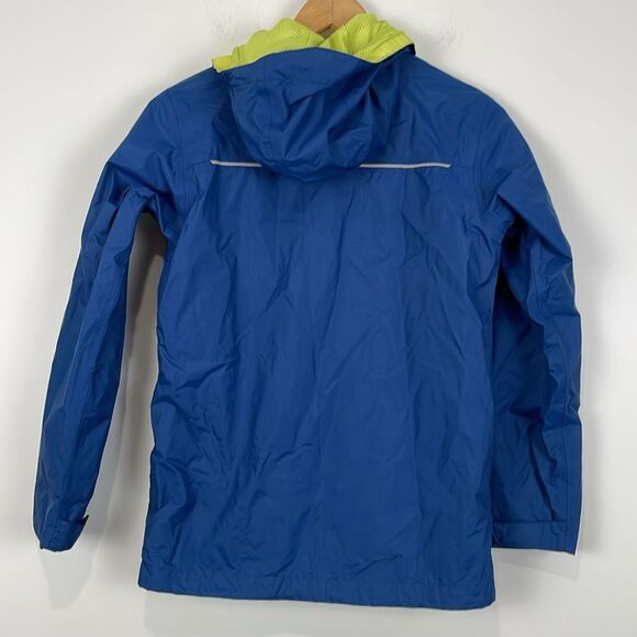 Columbia Boys Jacket Medium Omni-Tech Waterproof Hood Blue Zip Front - Picture 6 of 10